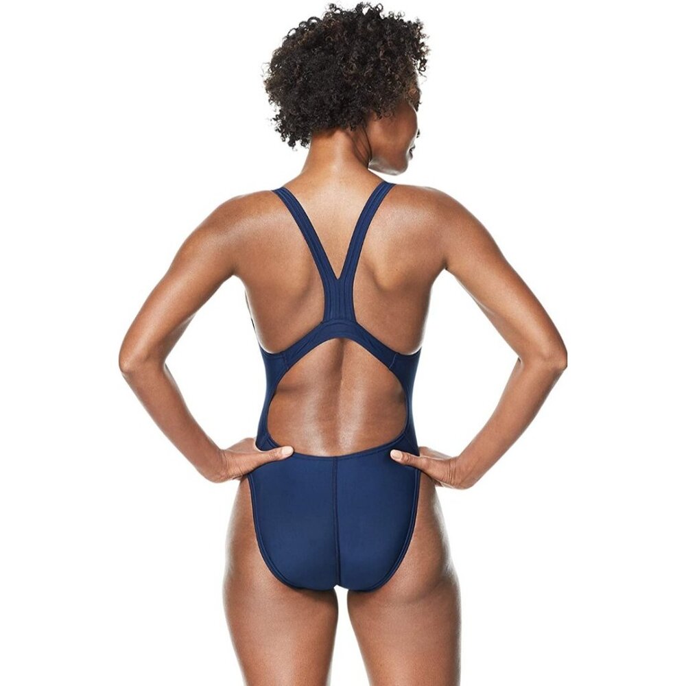 Speedo Women's Pro LT Color One Piece Super Pro Navy Blue Size 8/34 NWT - Picture 2 of 5